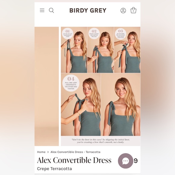 Birdy Grey Alex Convertible Dress in Terracotta (size L) - Picture 4 of 9